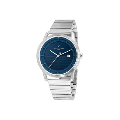 Pierre Cardin Gray Stainless Steel Dress Watch In Silver