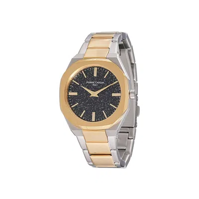Pierre Cardin Gray Stainless Steel Dress Watch In Gold