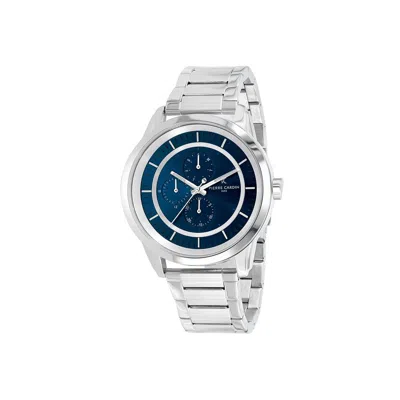 Pierre Cardin Gray Stainless Steel Dress Watch In Silver