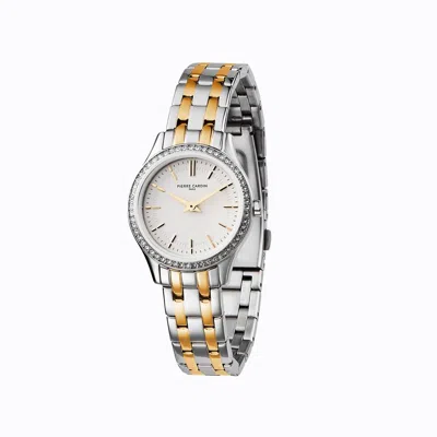 Pierre Cardin Gray Stainless Steel Dress Watch In Silver