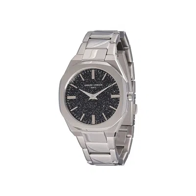 Pierre Cardin Gray Stainless Steel Dress Watch In Silver