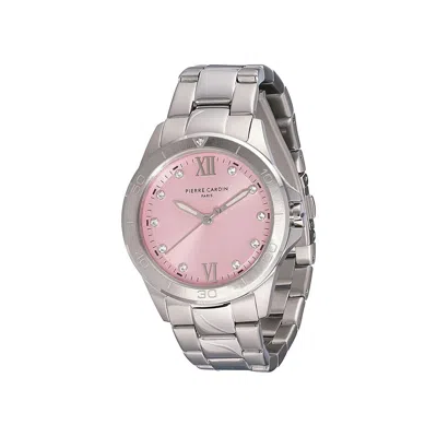 Pierre Cardin Gray Stainless Steel Dress Watch In Silver