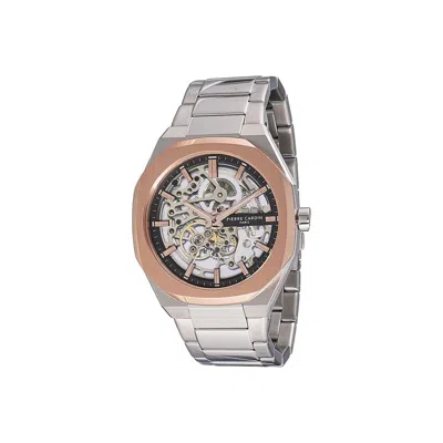 Pierre Cardin Gray Stainless Steel Dress Watch In Silver