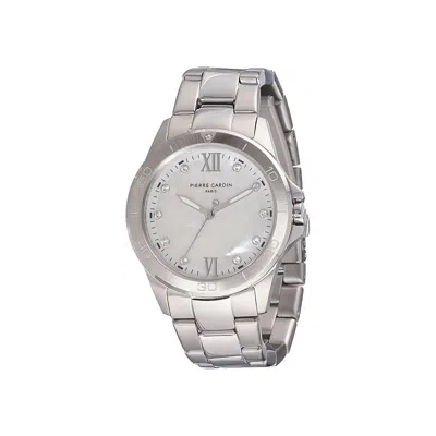 Pierre Cardin Gray Stainless Steel Dress Watch In Silver