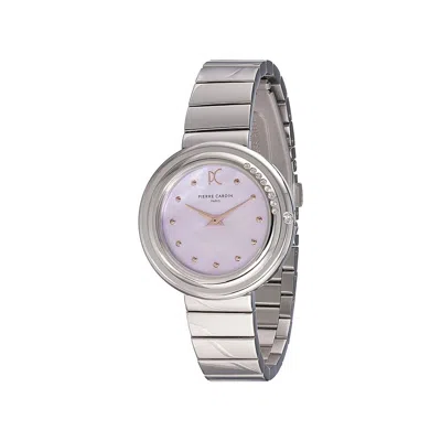 Pierre Cardin Gray Stainless Steel Dress Watch In Silver