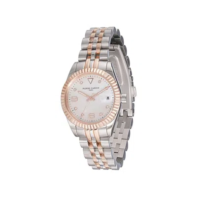 Pierre Cardin Gray Stainless Steel Dress Watch In Silver