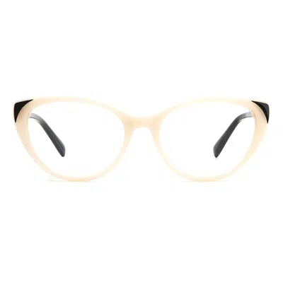 Pierre Cardin Black And White Acetate Frames In Gold