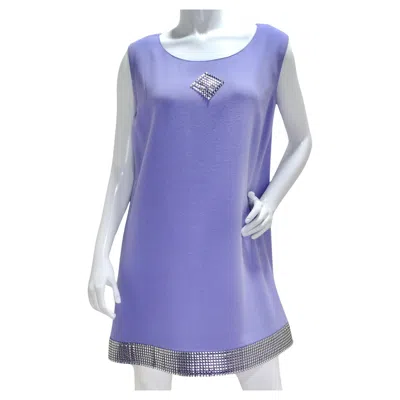 Pre-owned Pierre Cardin Lavender Studded Dress In Purple