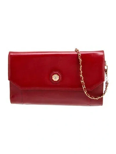 Pre-owned Pierre Cardin Leather Shoulder Bag In Red