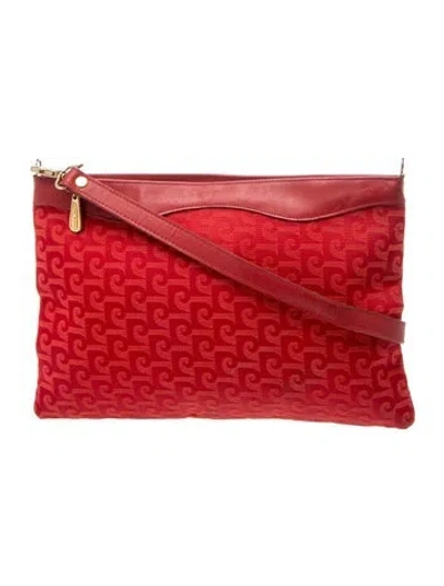 Pre-owned Pierre Cardin Leather Shoulder Bag In Red