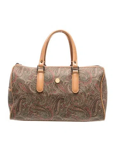 Pre-owned Pierre Cardin Leather Top Handle Bag In Brown/neutrals