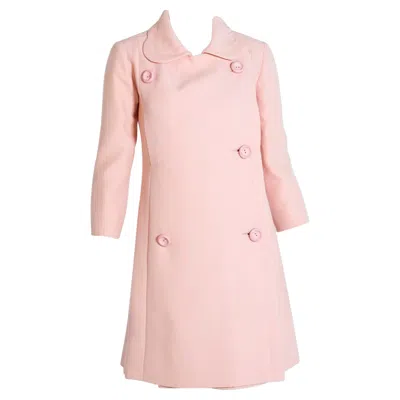 Pre-owned Pierre Cardin Lightweight Pink Wool Coat