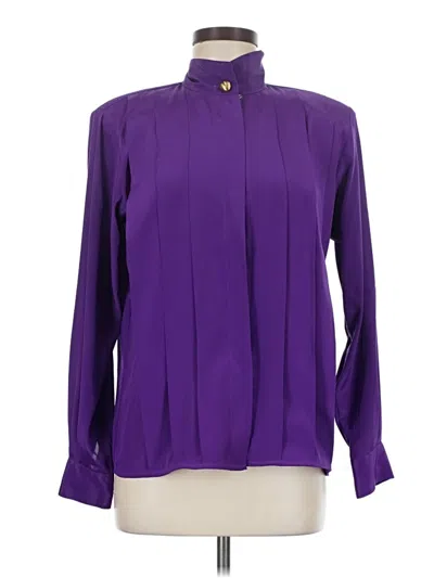 Pre-owned Pierre Cardin Long Sleeve Blouse In Purple