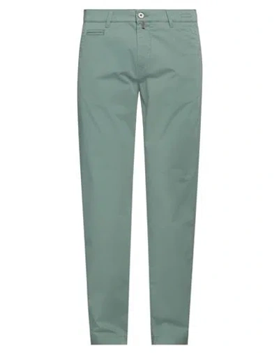 Pierre Cardin Man Pants Green Size 33w-32l Cotton, Elastane