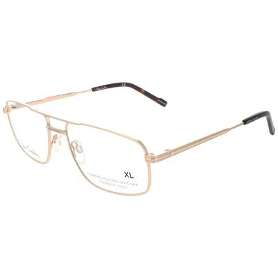 Pierre Cardin Men's Gold Tone Rectangular Eyeglass Frames Pc68810j5g58