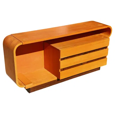 Pre-owned Pierre Cardin Mid Century Modern Sideboard With Shelves In Style Of , Italy 1970s In Brown