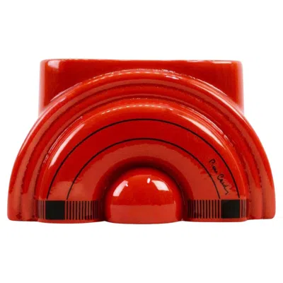 Pre-owned Pierre Cardin Modern Red Porcelain Vase Franco Pozzi Ceramica, 1970s, Italy