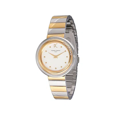 Pierre Cardin Multicolor Stainless Steel Bracelet Watch In Gold