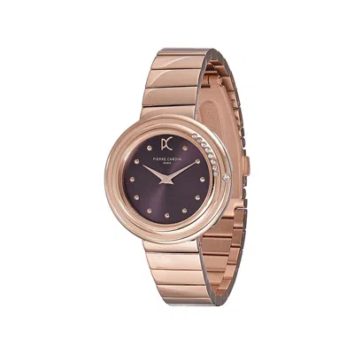 Pierre Cardin Multicolor Stainless Steel Dress Watch In Brown