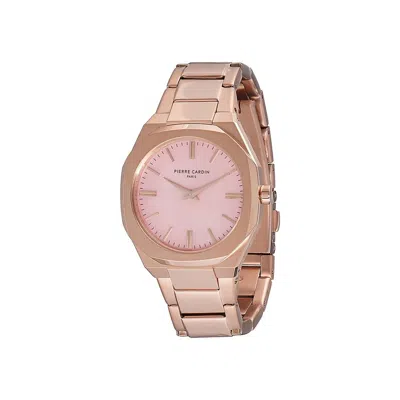 Pierre Cardin Multicolor Stainless Steel Dress Watch In Pink