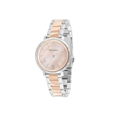 Pierre Cardin Multicolor Stainless Steel Dress Watch In Silver