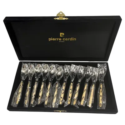 Pre-owned Pierre Cardin New Old Stock Boxed Hors D'oeuvre Flatware - 12 Piece Set In Black