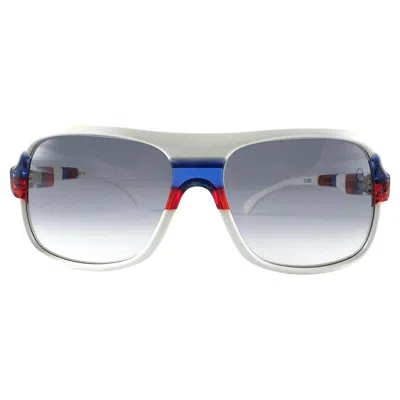 Pre-owned Pierre Cardin New Vintage  C 873 Ski White Oversized Grey Lens 1970's Sunglasses