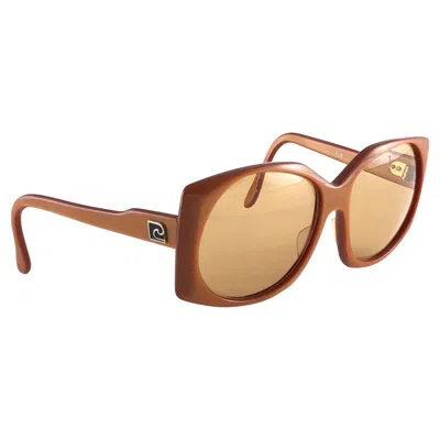 Pre-owned Pierre Cardin New Vintage Rare  518 Dark Orange Oversized 1960's Sunglasses