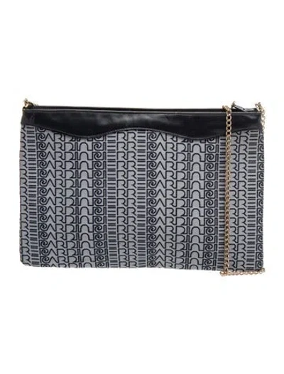 Pre-owned Pierre Cardin Nylon Shoulder Bag In Black/blue
