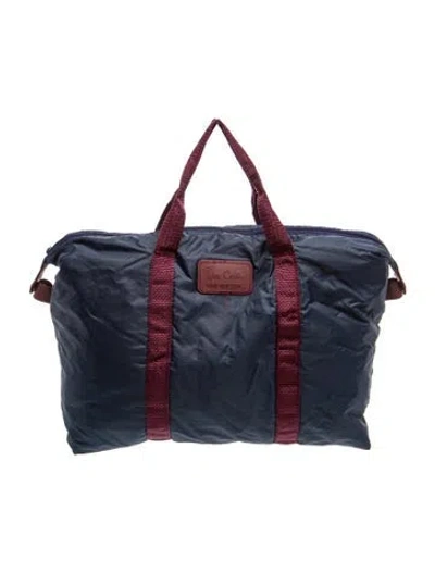 Pre-owned Pierre Cardin Nylon Weekender Bag In Blue