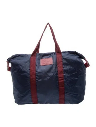 Pre-owned Pierre Cardin Nylon Weekender Bag In Blue