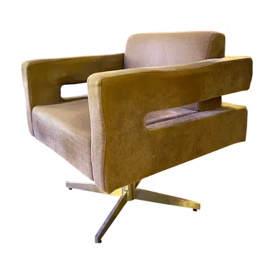 Pre-owned Pierre Cardin Pair Of Mid-century Cardin Swivel Chairs In Brown