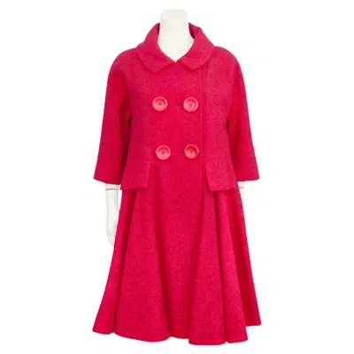 Pre-owned Pierre Cardin Paris Late 1960s Pierre Cardin Scarlet Swing Coat In Red