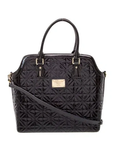 Pre-owned Pierre Cardin Patent Leather Top Handle Bag In Brown