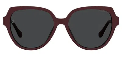 Pierre Cardin P.c. 8556/c With Clip-on Lhf Occhiali Da Vista Borgogna Per Donna (solo Montatura) In Blue