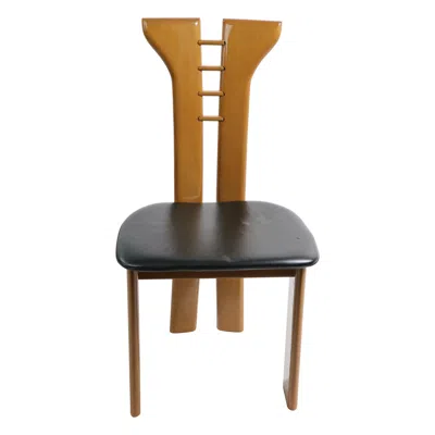 Pre-owned Pierre Cardin Post Modern Side Or Dining Chair By Maurice Villency In Brown
