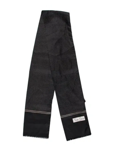 Pre-owned Pierre Cardin Printed Scarf In Gray