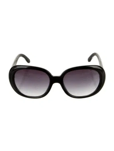 Pre-owned Pierre Cardin Round Gradient Sunglasses In Black