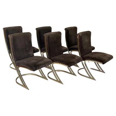 Pre-owned Pierre Cardin Set Of Six Z. Dining Chair By  1970s In Gold