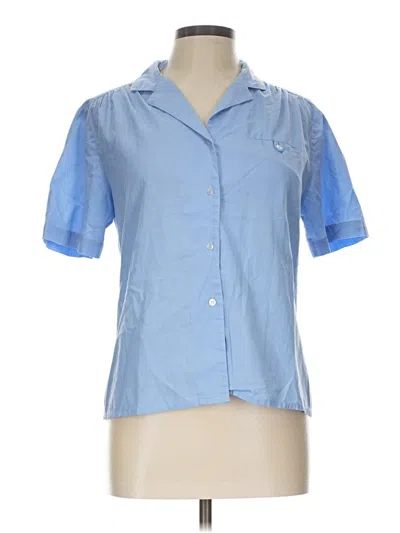 Pre-owned Pierre Cardin Short Sleeve Blouse In Blue