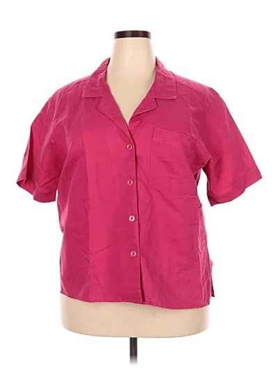 Pre-owned Pierre Cardin Short Sleeve Blouse In Pink
