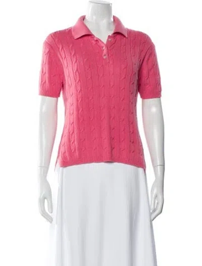 Pre-owned Pierre Cardin Short Sleeve Polo In Pink