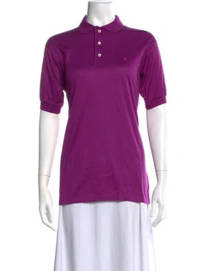Pre-owned Pierre Cardin Short Sleeve Polo In Purple