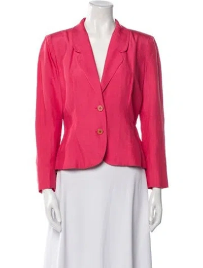 Pre-owned Pierre Cardin Silk Blazer In Pink