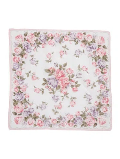 Pre-owned Pierre Cardin Silk Vintage Scarf In Pink