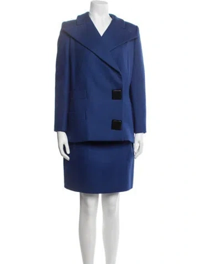 Pre-owned Pierre Cardin Skirt Suit In Blue