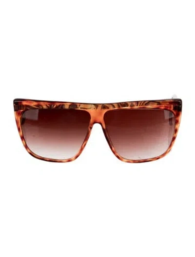 Pre-owned Pierre Cardin Square Gradient Sunglasses In Red