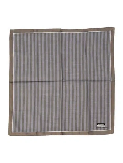 Pre-owned Pierre Cardin Striped Bandana In Brown