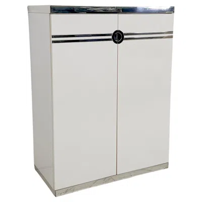 Pre-owned Pierre Cardin Tall Cabinet, Wardrobe, Chest Of Drawers, , 1970's In Gray