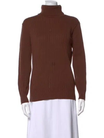 Pre-owned Pierre Cardin Turtleneck Sweater In Brown